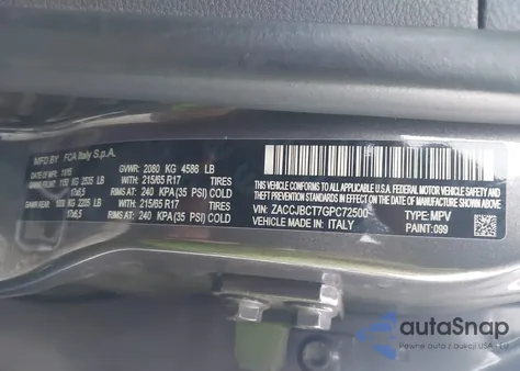 2016 Jeep Renegade Trailhawk из США, поврежденный, VIN ZACCJBCT7GPC72500